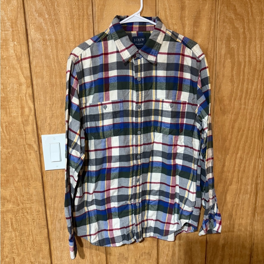 J. Crew Men's Colorful Plaid Button-Down Shirt